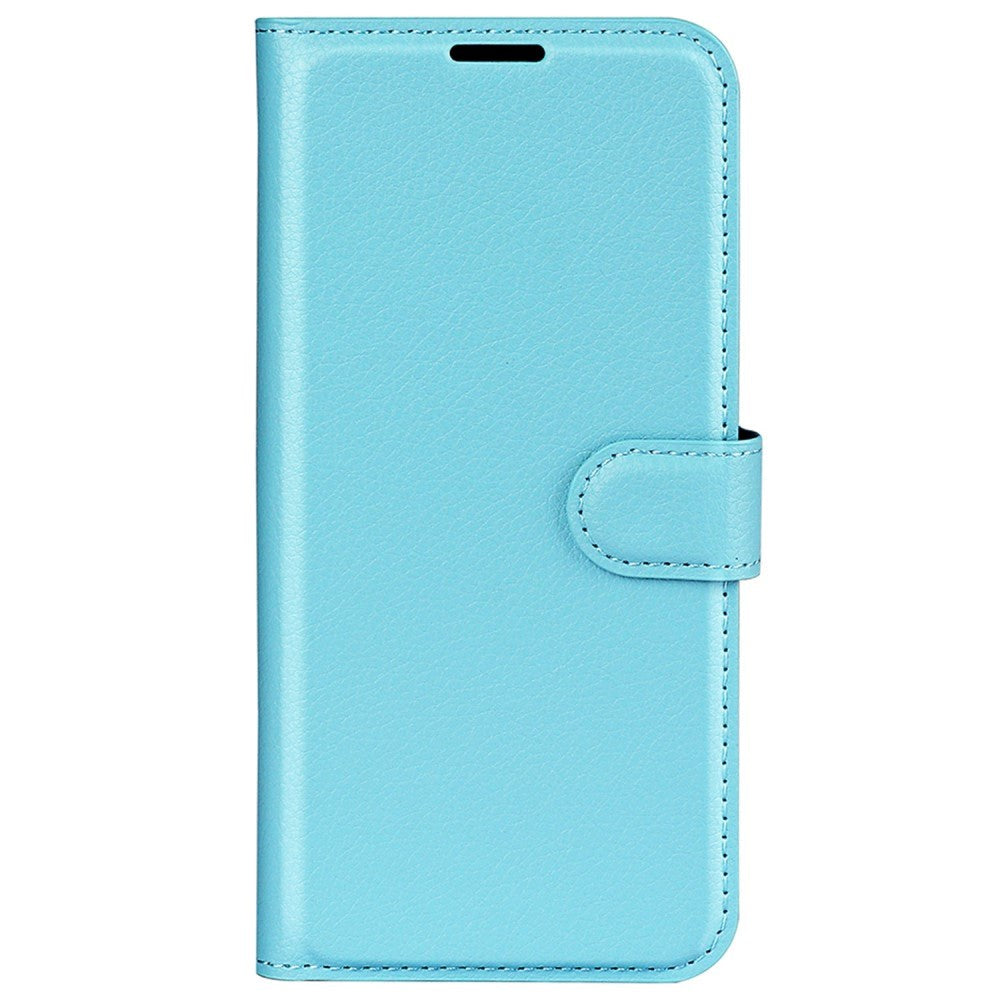 Xiaomi Poco F4 Litchi Læder Mobil Cover m. Pung - Lyseblå