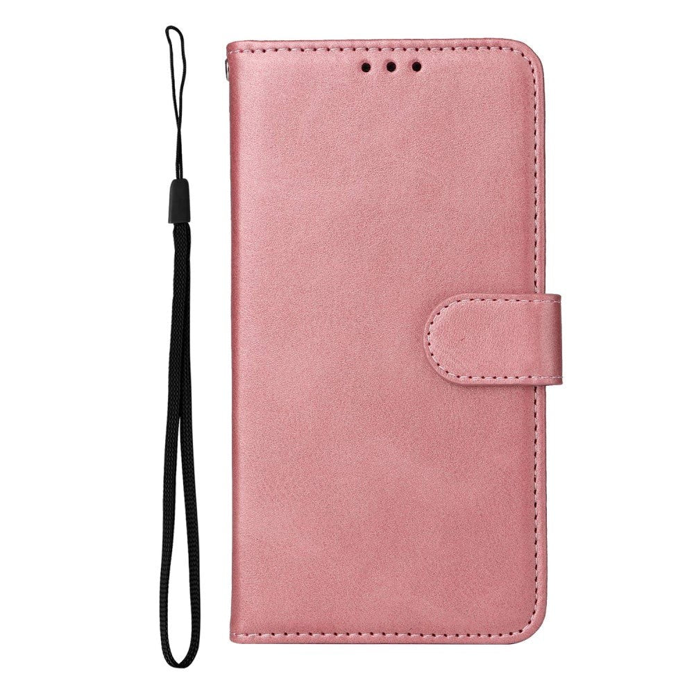Xiaomi Poco F4 Læder Mobil Cover m. Pung & Strop - Rose Gold
