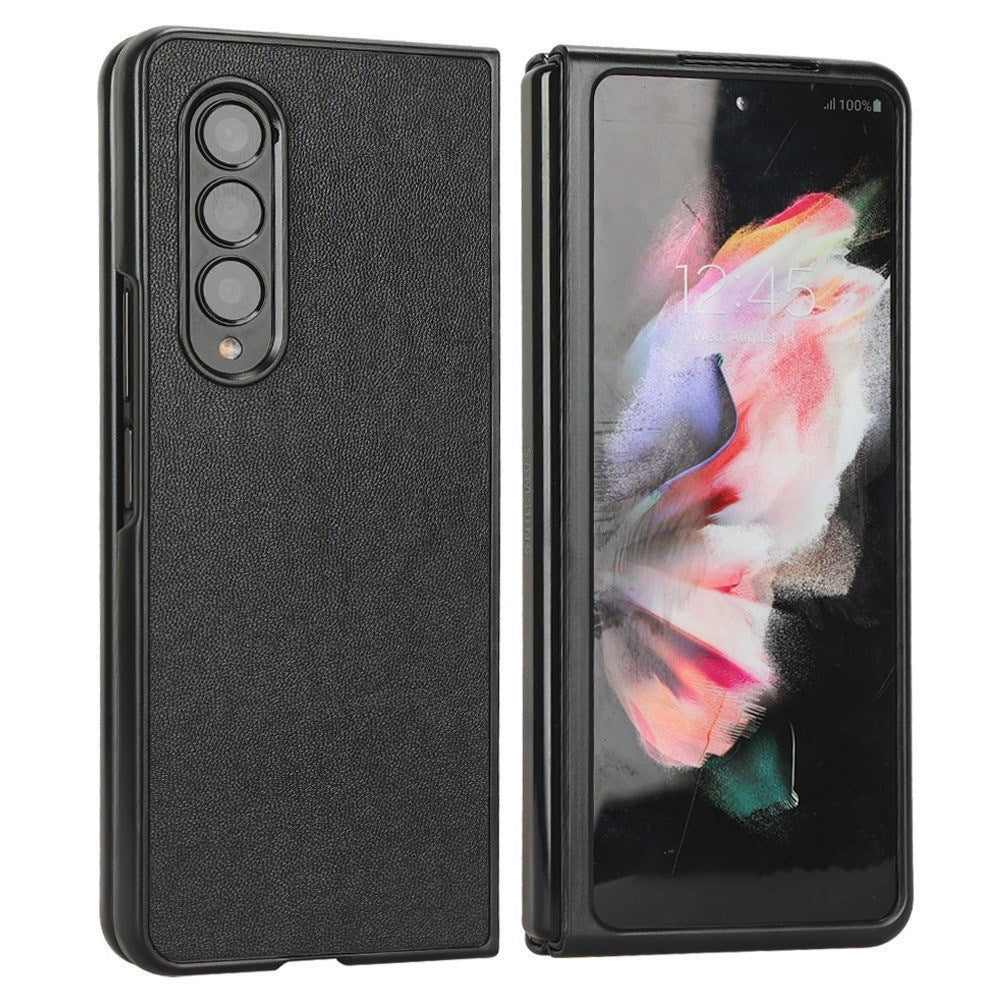 EIDERWOOD Samsung Galaxy Z Fold4 (5G) Kunstlæderbelagt Plastik Mobil Cover - Sort