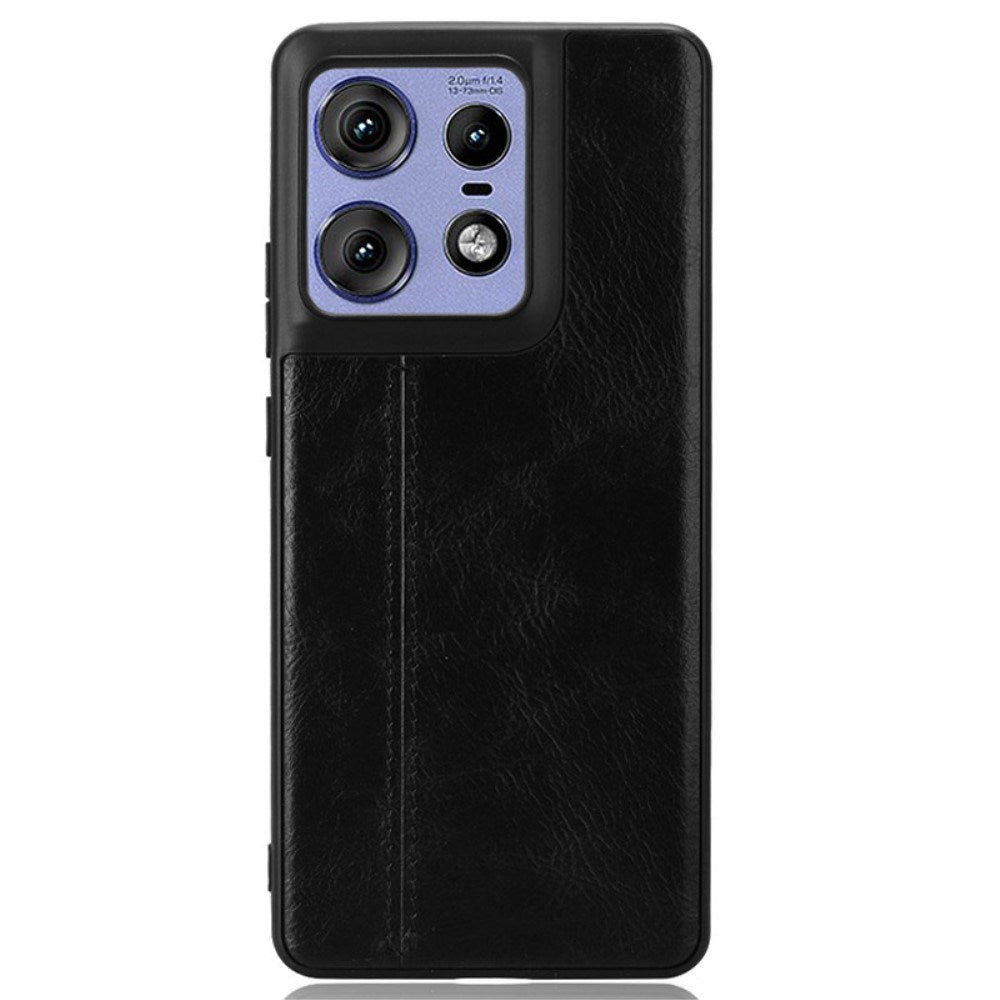 EIDERWOOD Motorola Edge 50 Pro Læderbelagt Plastik Mobil Cover - Sort
