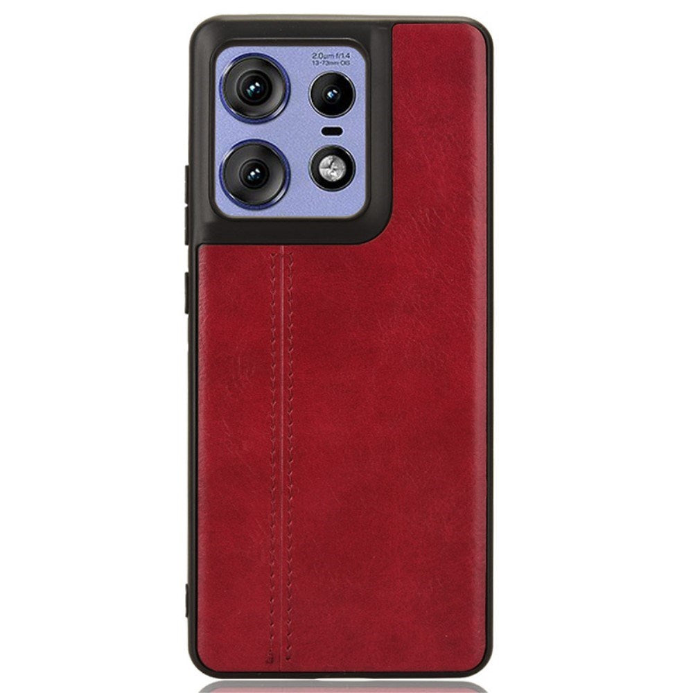 EIDERWOOD Motorola Edge 50 Pro Læderbelagt Plastik Mobil Cover - Rød