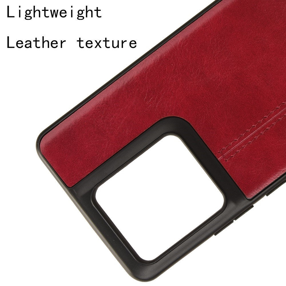 EIDERWOOD Motorola Edge 50 Pro Læderbelagt Plastik Mobil Cover - Rød
