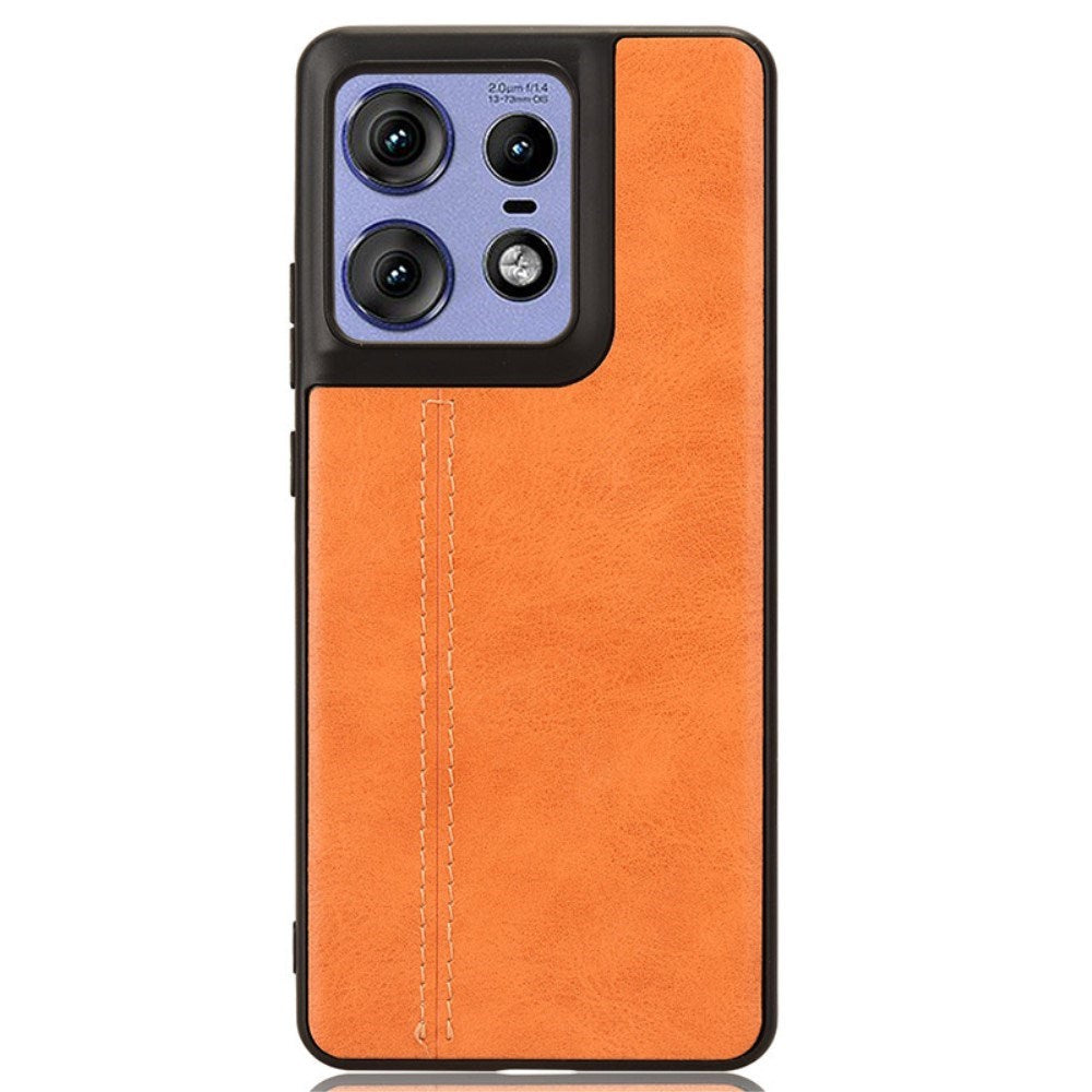 EIDERWOOD Motorola Edge 50 Pro Læderbelagt Plastik Mobil Cover - Orange