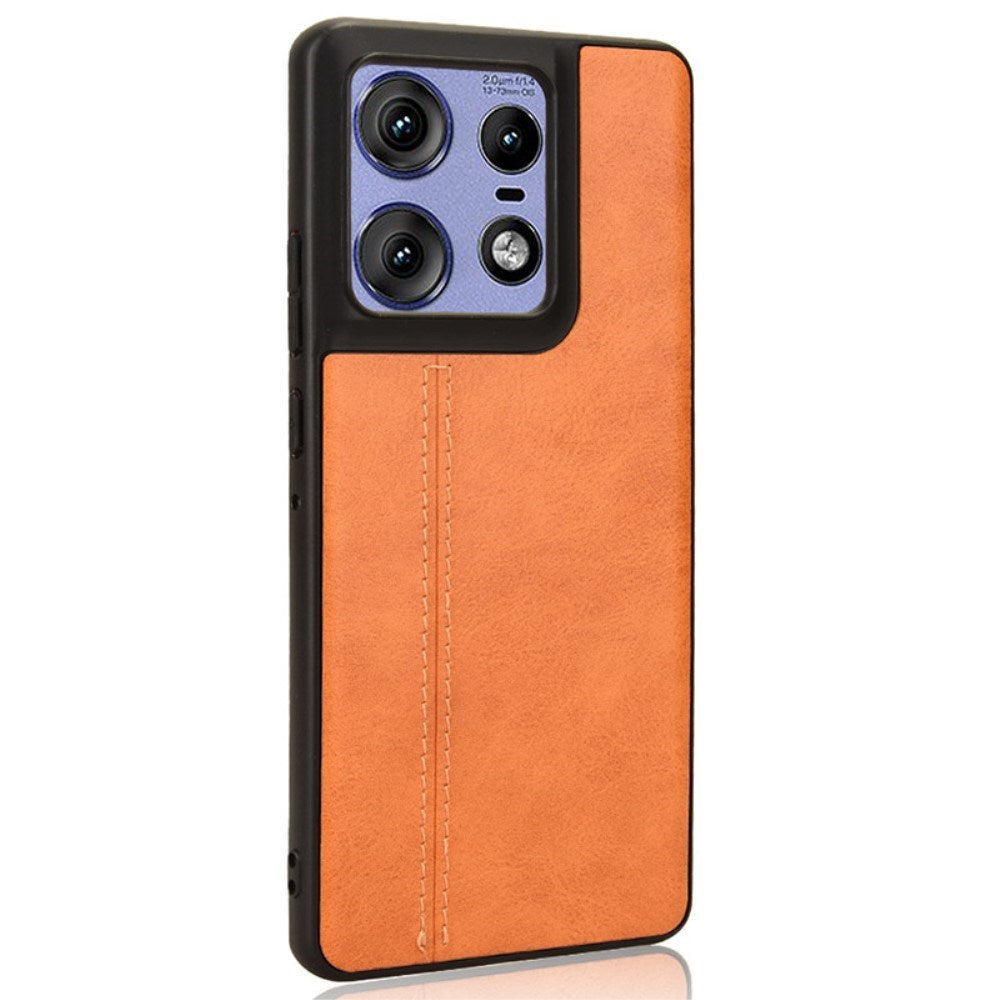 EIDERWOOD Motorola Edge 50 Pro Læderbelagt Plastik Mobil Cover - Orange