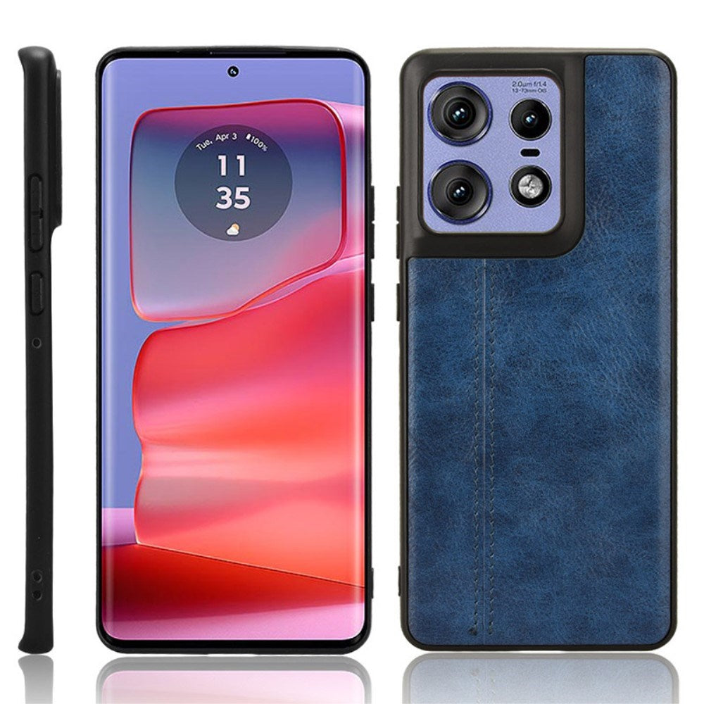 EIDERWOOD Motorola Edge 50 Pro Læderbelagt Plastik Mobil Cover - Blå