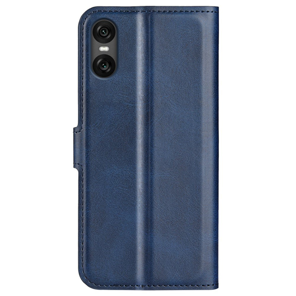 EIDERWOOD Sony Xperia 10 VI Kunstlæder Mobil Cover m. Ståfunktion & Kortholder - Blå