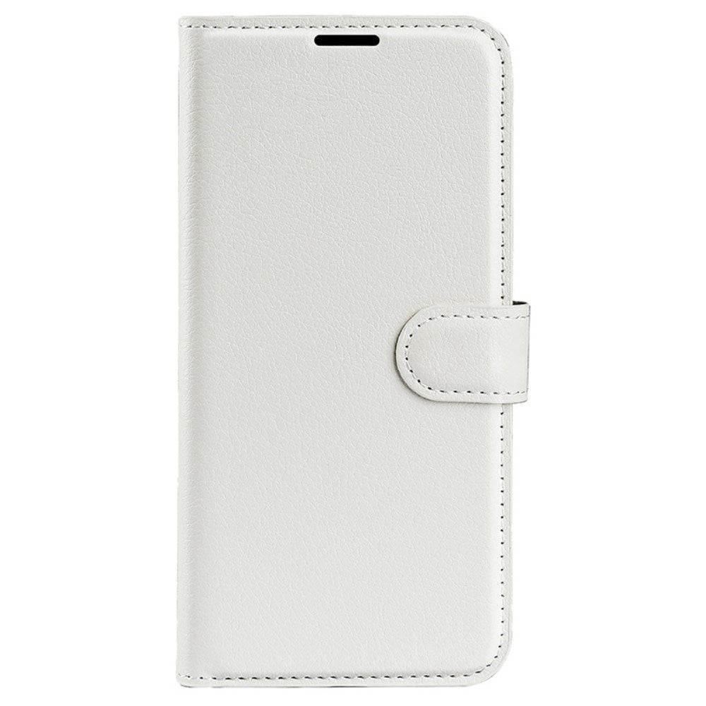 EIDERWOOD iPhone 16 Litchi Læder Mobil Cover m. Pung - Hvid