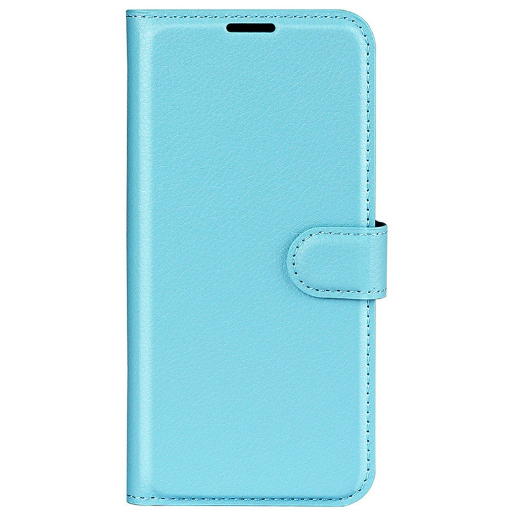 EIDERWOOD iPhone 16 Litchi Læder Mobil Cover m. Pung - Blå