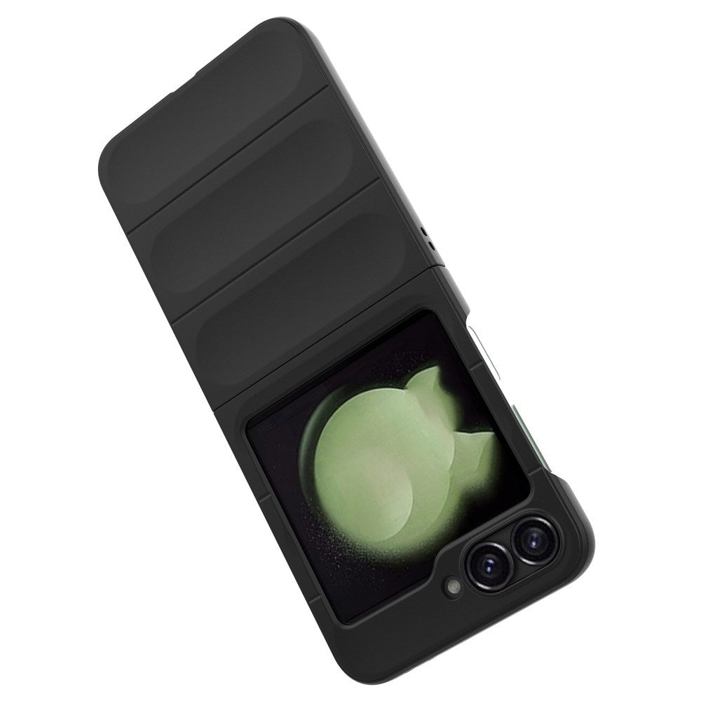 EIDERWOOD Samsung Galaxy Z Flip7 FE / Flip6 Fleksibelt Plastik Mobil Cover - Sort