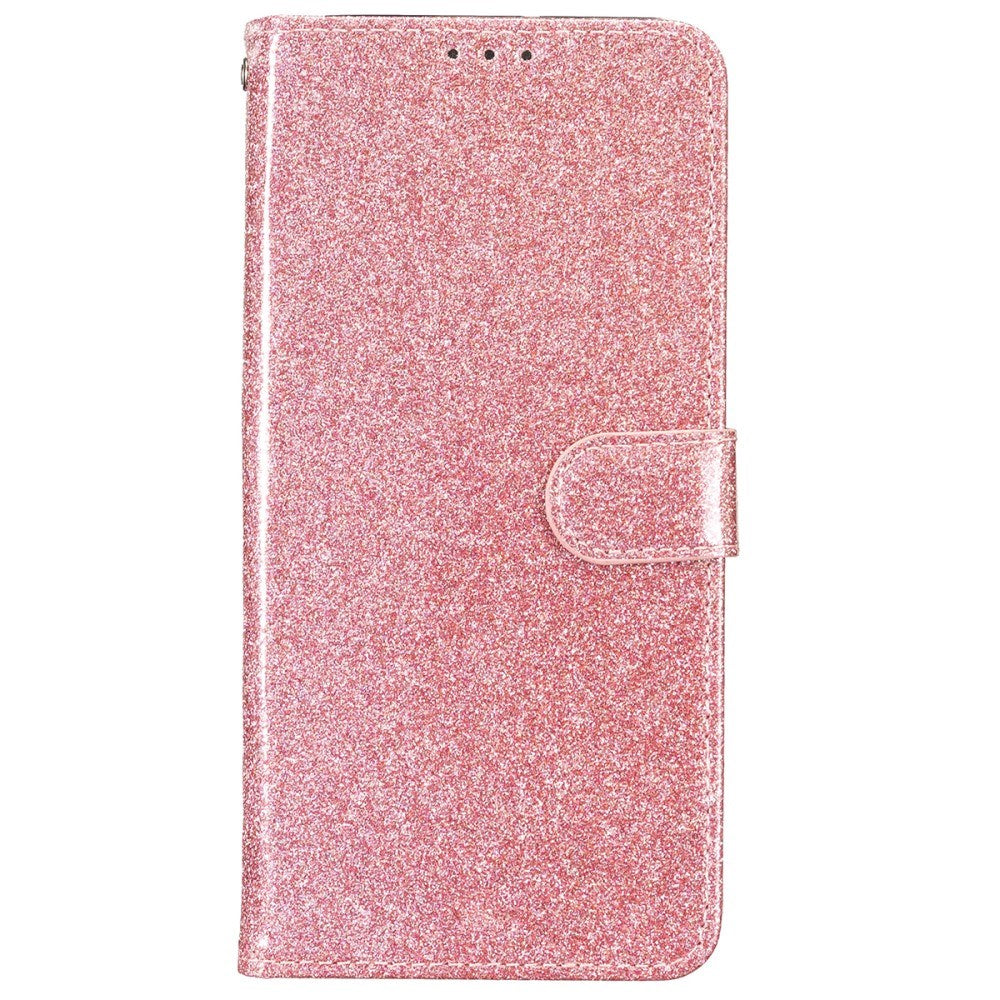 EIDERWOOD iPhone 16 Pro Læder Mobil Cover m. Pung & Strop - Glimmer - Rose Gold