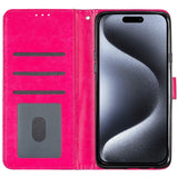 EIDERWOOD iPhone 16 Pro Læder Mobil Cover m. Pung & Strop - Glimmer - Pink