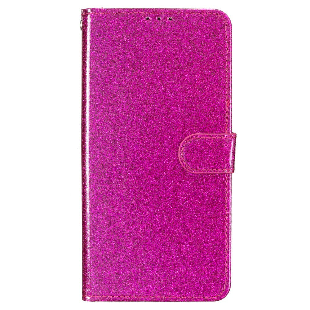 EIDERWOOD iPhone 16 Pro Læder Mobil Cover m. Pung & Strop - Glimmer - Pink