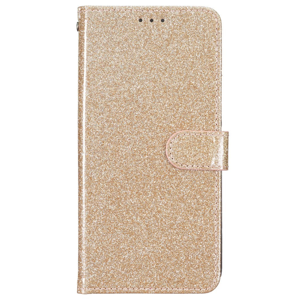 EIDERWOOD iPhone 16 Pro Læder Mobil Cover m. Pung & Strop - Glimmer - Guld