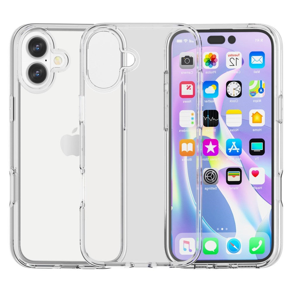 EIDERWOOD iPhone 16 Hybrid Mobil Cover - Gennemsigtig Hvid