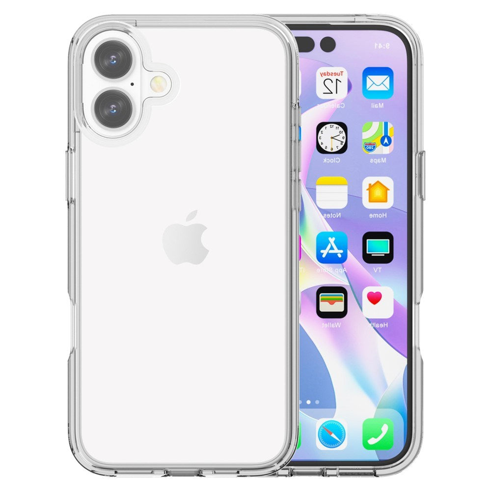 EIDERWOOD iPhone 16 Hybrid Mobil Cover - Gennemsigtig Hvid