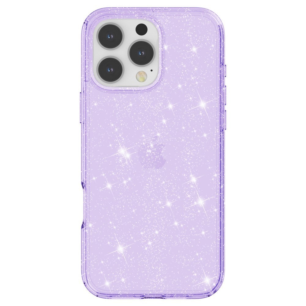 EIDERWOOD iPhone 16 Pro Hybrid Plastik Mobil Cover - Lilla Glitter