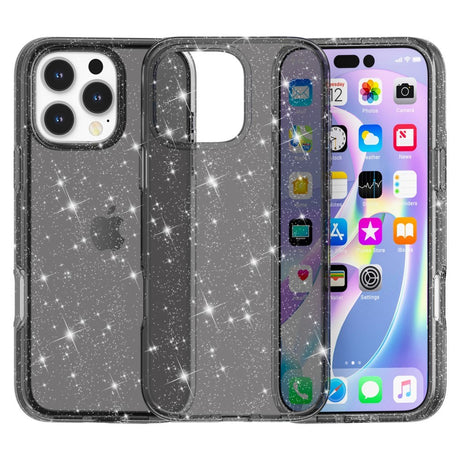 EIDERWOOD iPhone 16 Pro Hybrid Plastik Mobil Cover - Sort Glitter