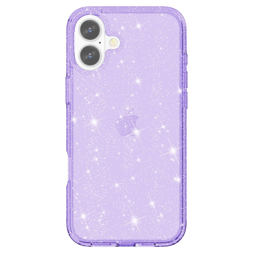 EIDERWOOD iPhone 16 Hybrid Plastik Mobil Cover - Lilla Glitter