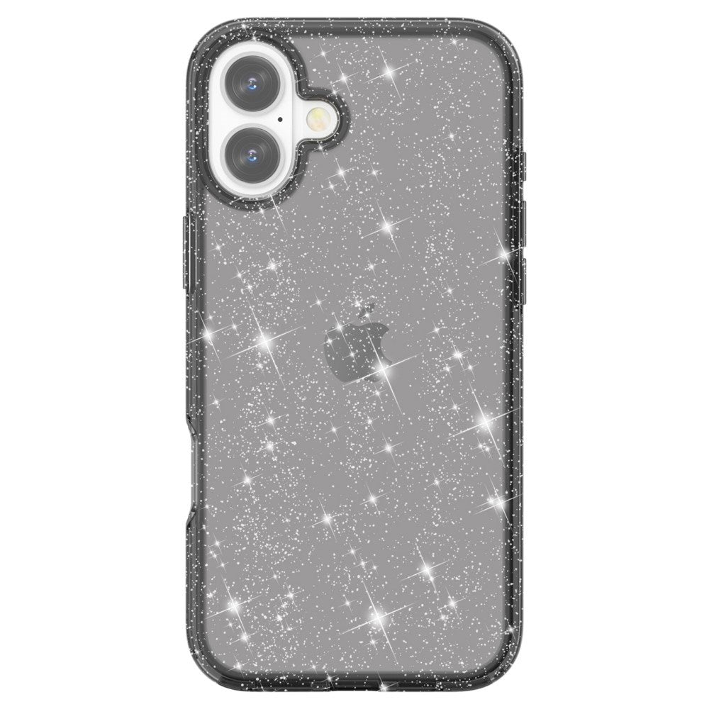 EIDERWOOD iPhone 16 Hybrid Plastik Mobil Cover - Sort Glitter