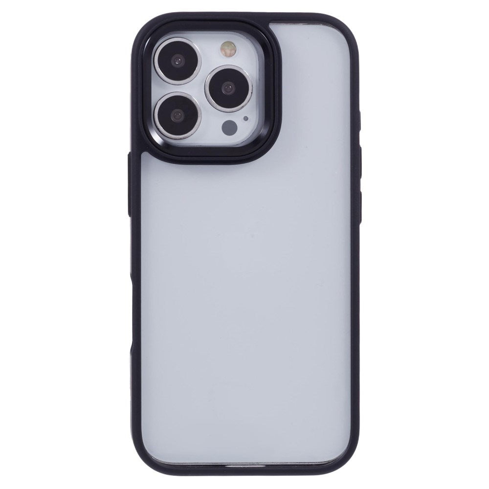 Eiderwood iPhone 16 Pro Hybrid Plastik Mobil Cover - Gennemsigtig / Sort