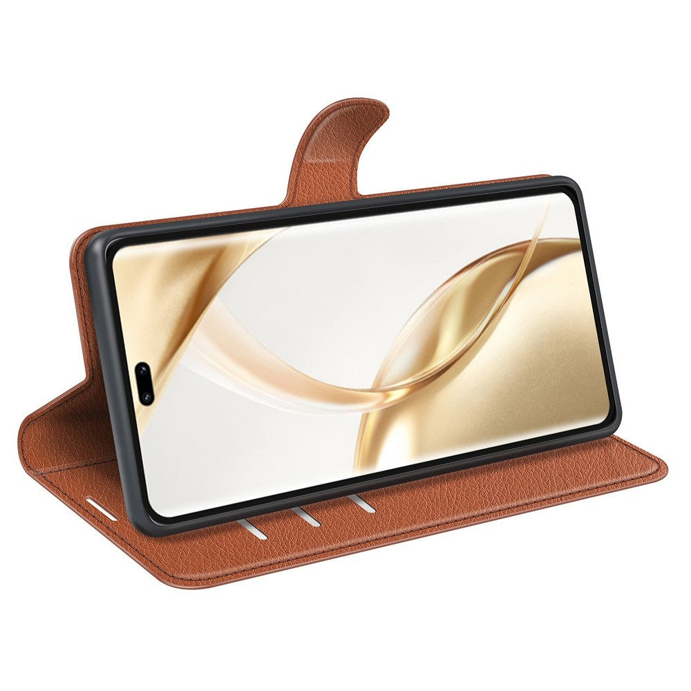 EIDERWOOD - Honor 200 Pro (5G) - Kunstlæder Flip Cover m. Kortholder & Ståfunktion - Brun