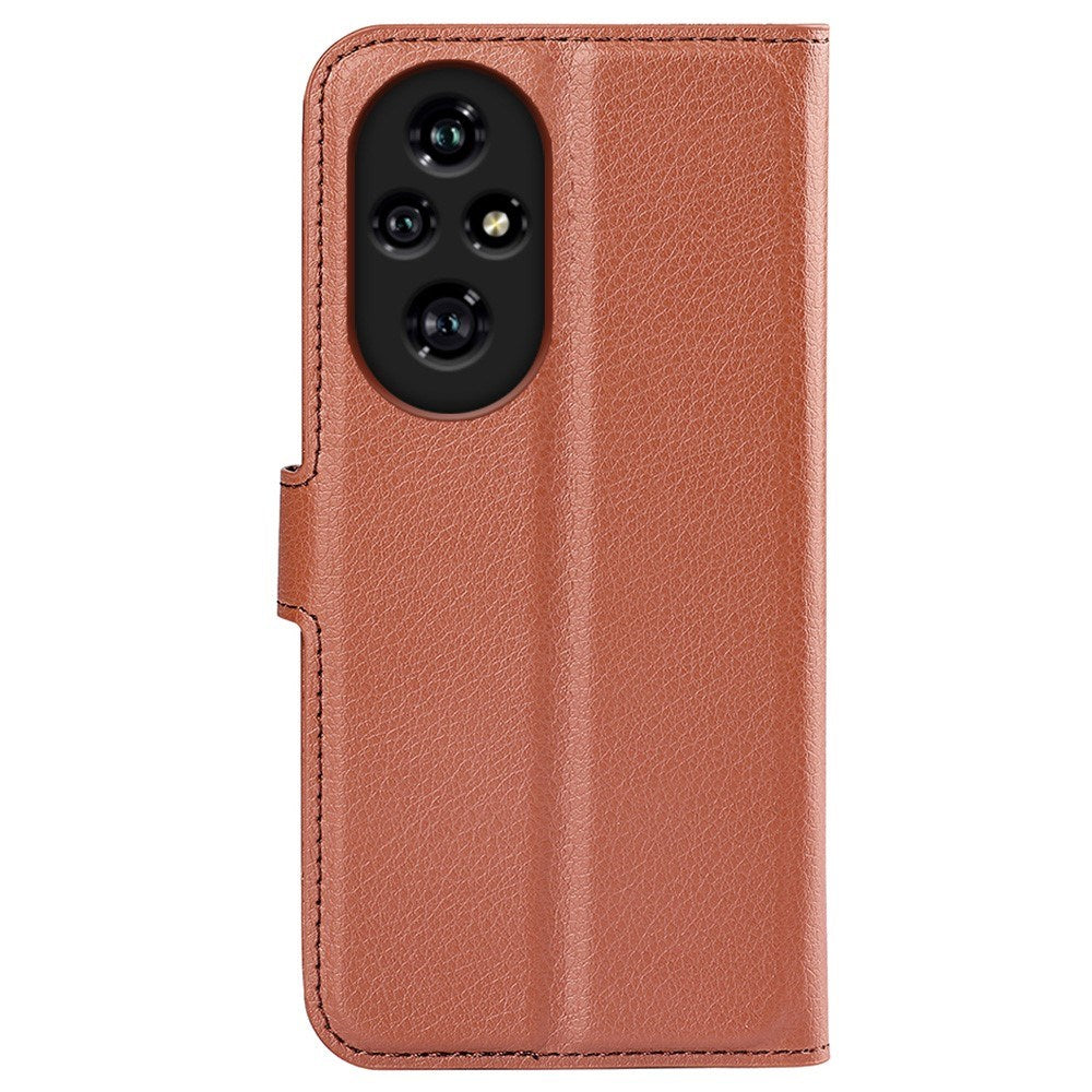EIDERWOOD - Honor 200 Pro (5G) - Kunstlæder Flip Cover m. Kortholder & Ståfunktion - Brun