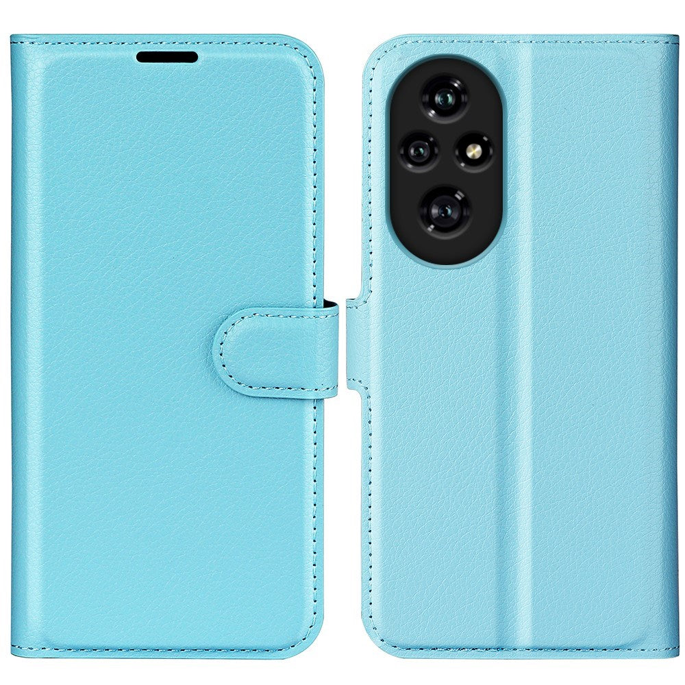 EIDERWOOD - Honor 200 Pro (5G) - Kunstlæder Flip Cover m. Kortholder & Ståfunktion - Blå