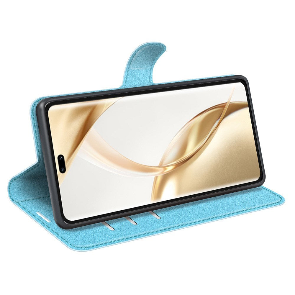 EIDERWOOD - Honor 200 Pro (5G) - Kunstlæder Flip Cover m. Kortholder & Ståfunktion - Blå