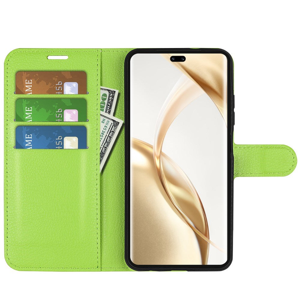 EIDERWOOD - Honor 200 Pro (5G) - Kunstlæder Flip Cover m. Kortholder & Ståfunktion - Grøn