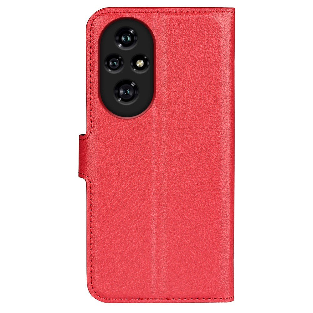 EIDERWOOD - Honor 200 Pro (5G) - Kunstlæder Flip Cover m. Kortholder & Ståfunktion - Rød