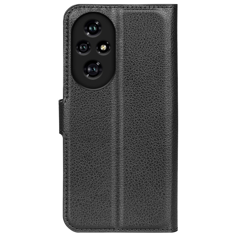 EIDERWOOD - Honor 200 Pro (5G) - Kunstlæder Flip Cover m. Kortholder & Ståfunktion - Sort