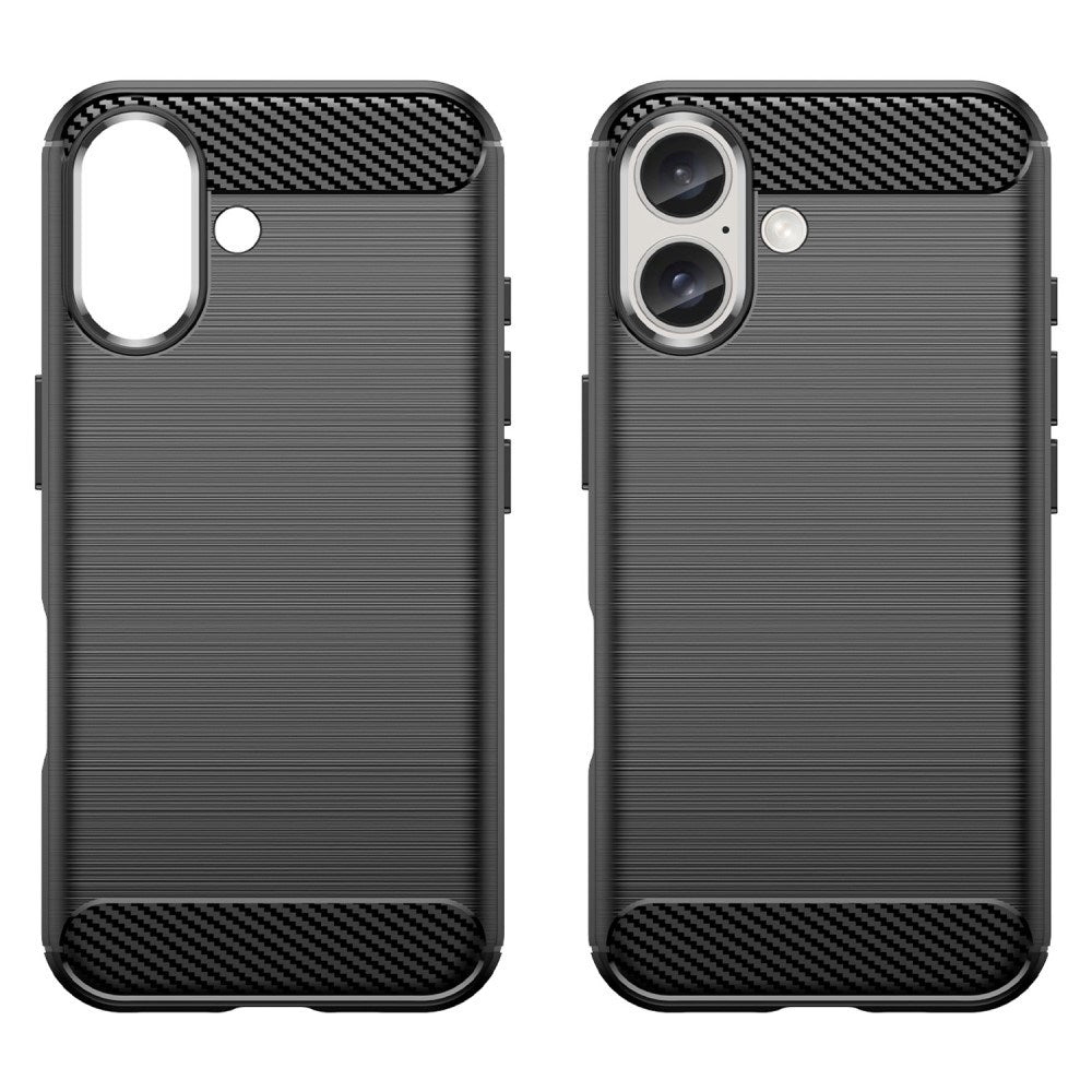 EIDERWOOD iPhone 16 Brushed Carbon Mobil Cover - Sort