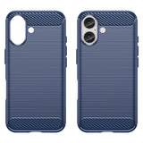 EIDERWOOD iPhone 16 Brushed Carbon Mobil Cover - Blå