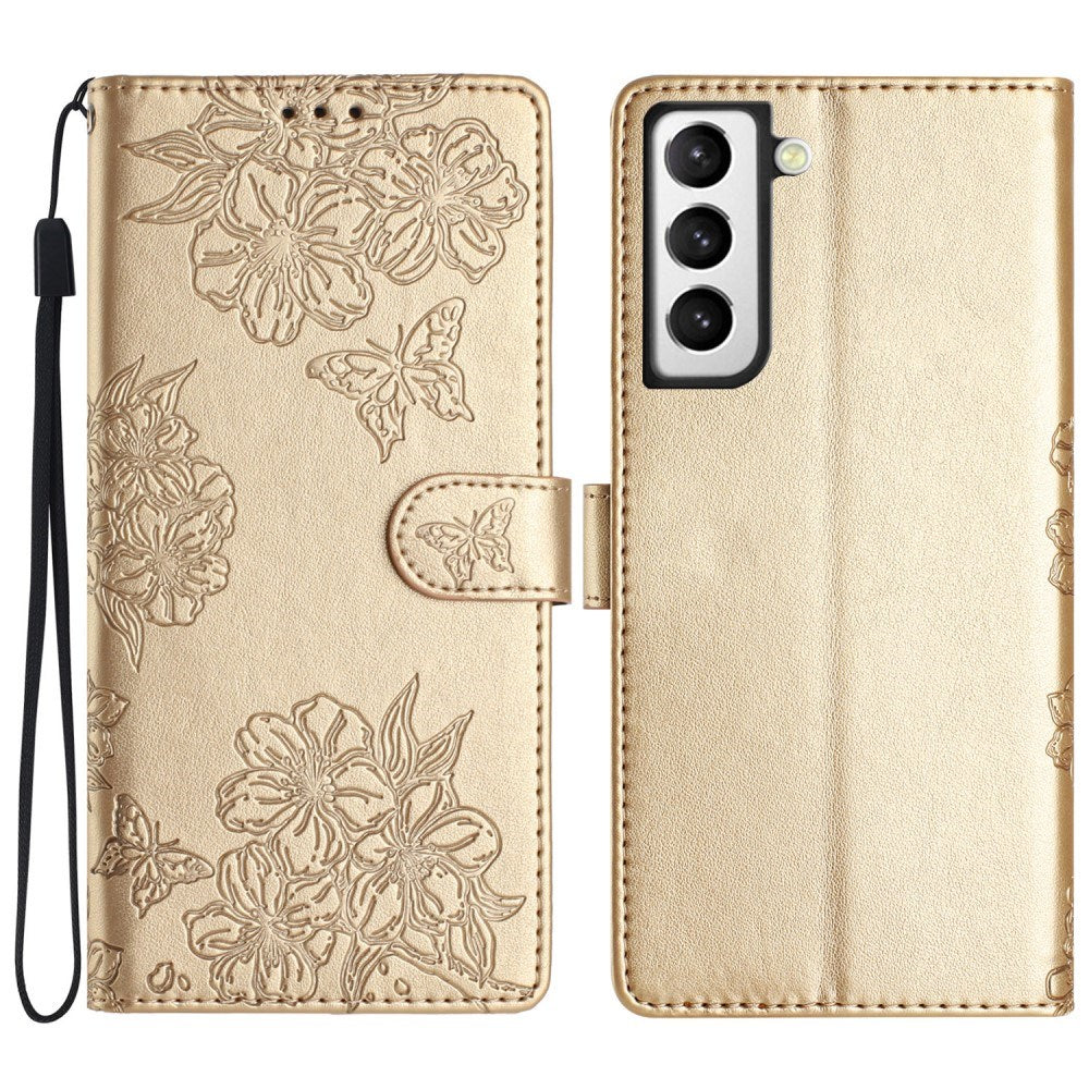 EIDERWOOD Samsung Galaxy S22+ (Plus) Imiteret Læder Mobil Cover m. Indgravering - Guld