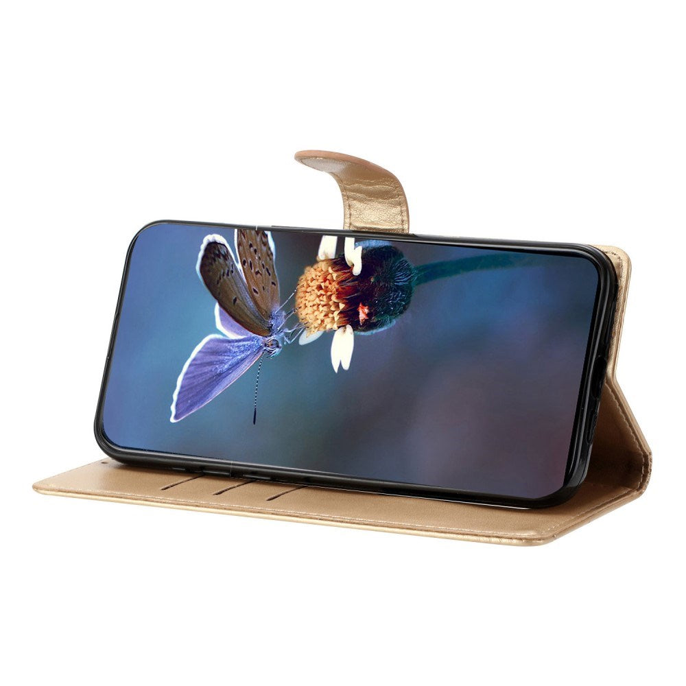 EIDERWOOD Samsung Galaxy S22+ (Plus) Imiteret Læder Mobil Cover m. Indgravering - Guld