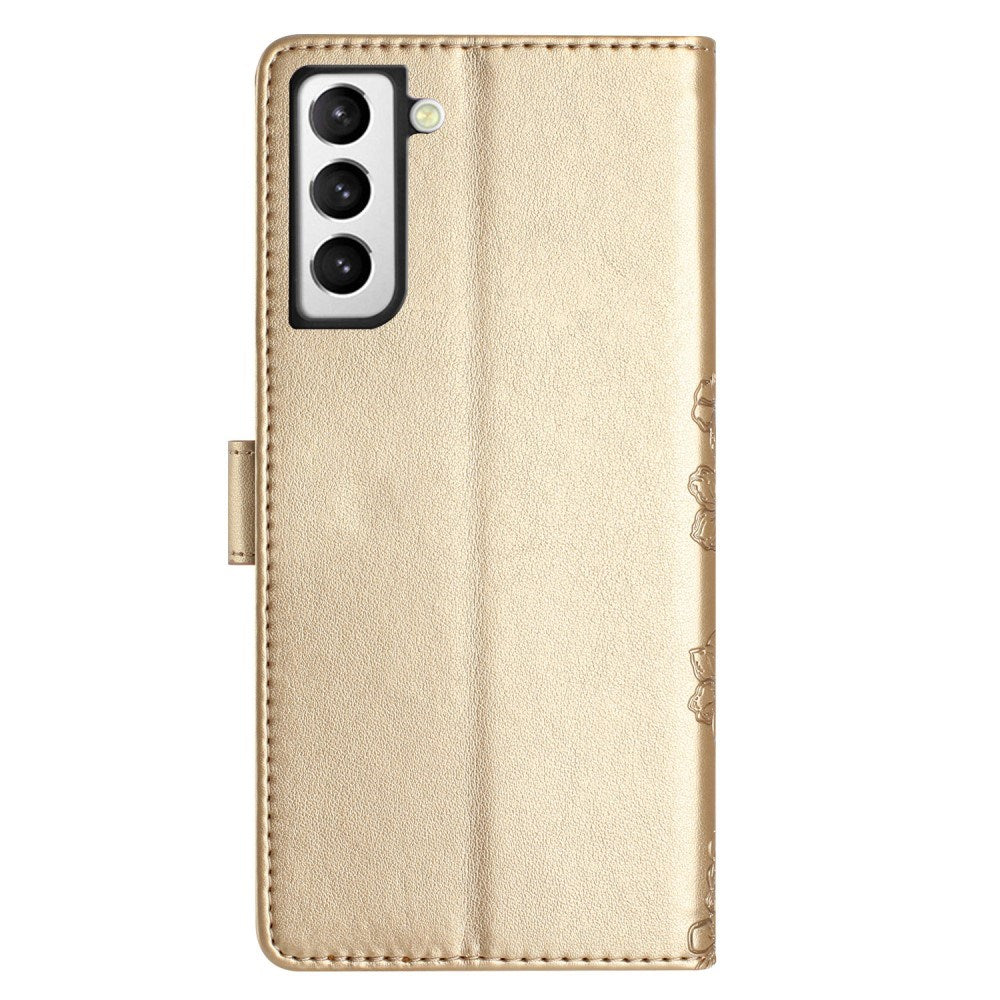 EIDERWOOD Samsung Galaxy S22+ (Plus) Imiteret Læder Mobil Cover m. Indgravering - Guld