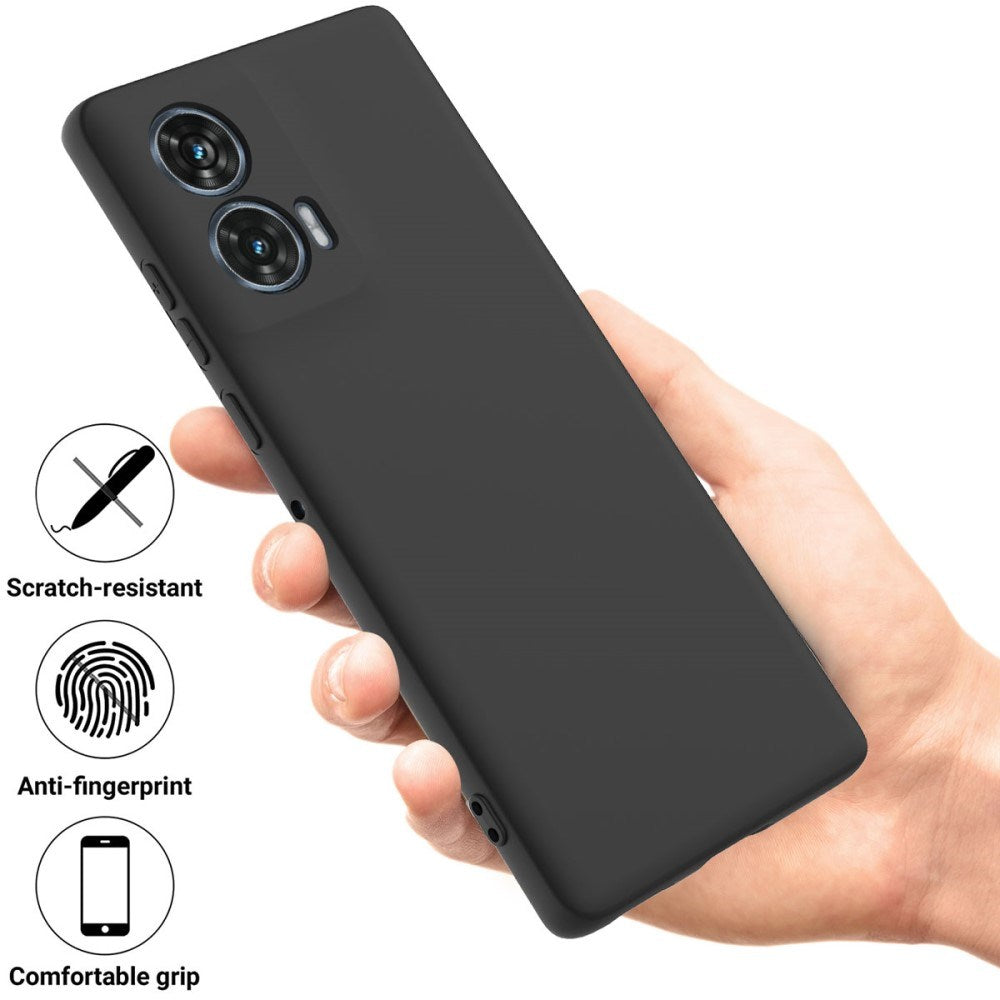 EIDERWOOD Motorola Edge 50 Fusion Liquid Silikone Mobil Cover m. Strop - Sort