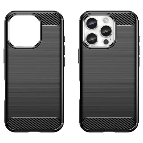 EIDERWOOD iPhone 16 Pro Brushed Carbon Mobil Cover - Sort