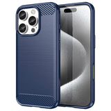 EIDERWOOD iPhone 16 Pro Brushed Carbon Mobil Cover - Blå