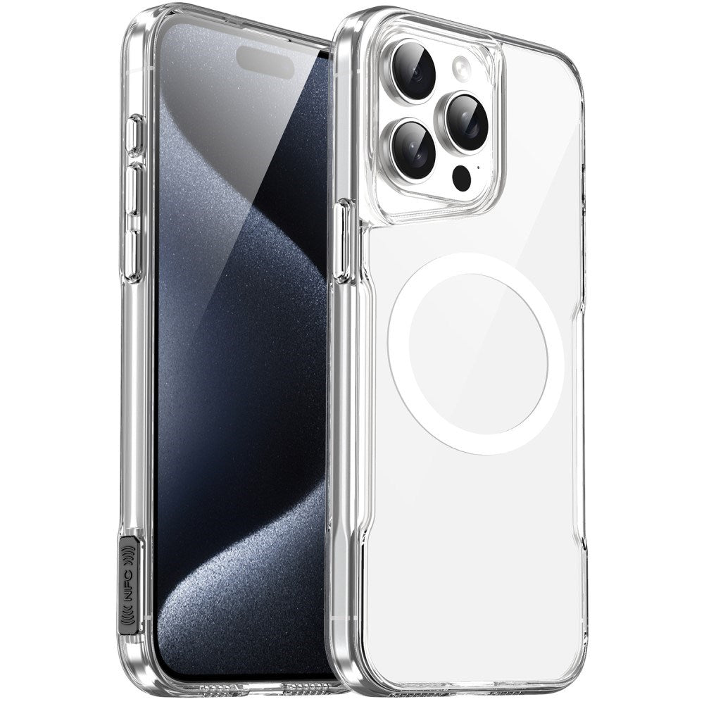 EIDERWOOD iPhone 16 Pro Hybrid Plastik Mobil Cover - MagSafe Kompatibel - Gennemsigtig / Hvid