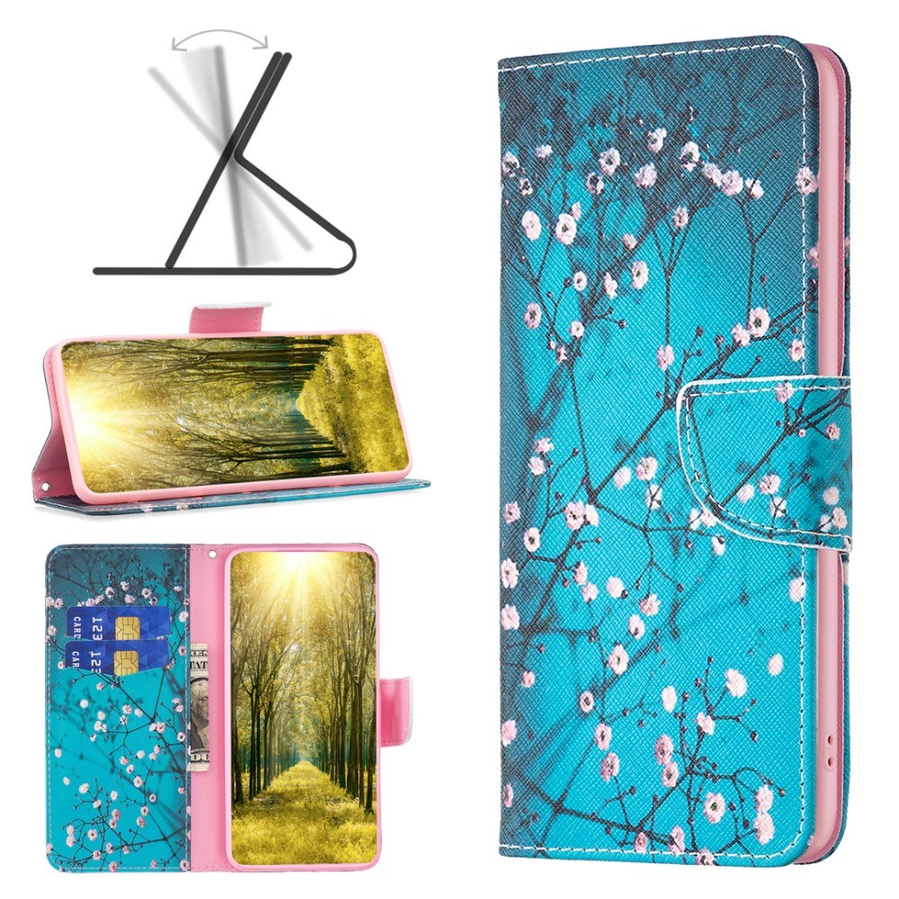EIDERWOOD iPhone 16 Plus Læder Mobil Cover m. Pung & Ståfunktion - Kirsebærtræ