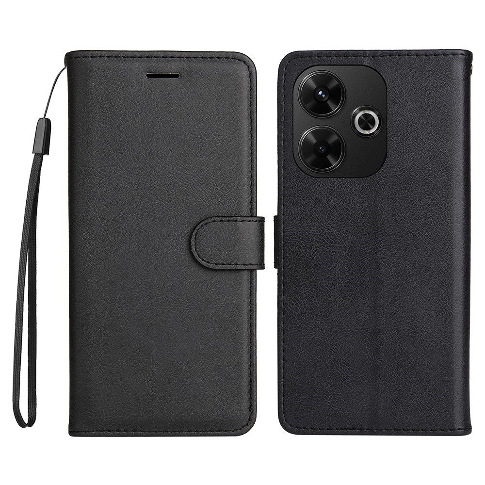 EIDERWOOD Xiaomi Redmi 13 Kunstlæder Mobil Cover m. Pung og Strop - Sort