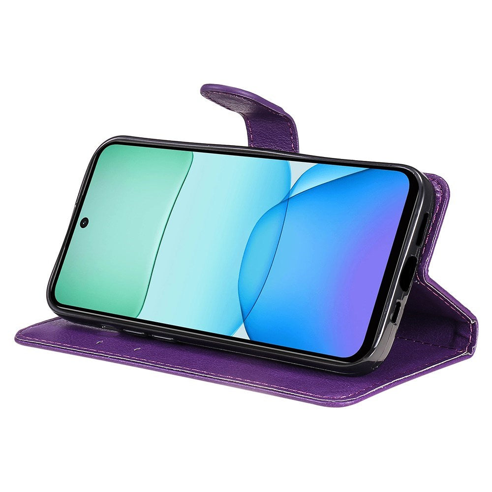 EIDERWOOD Xiaomi Redmi 13 Kunstlæder Mobil Cover m. Pung og Strop - Lilla