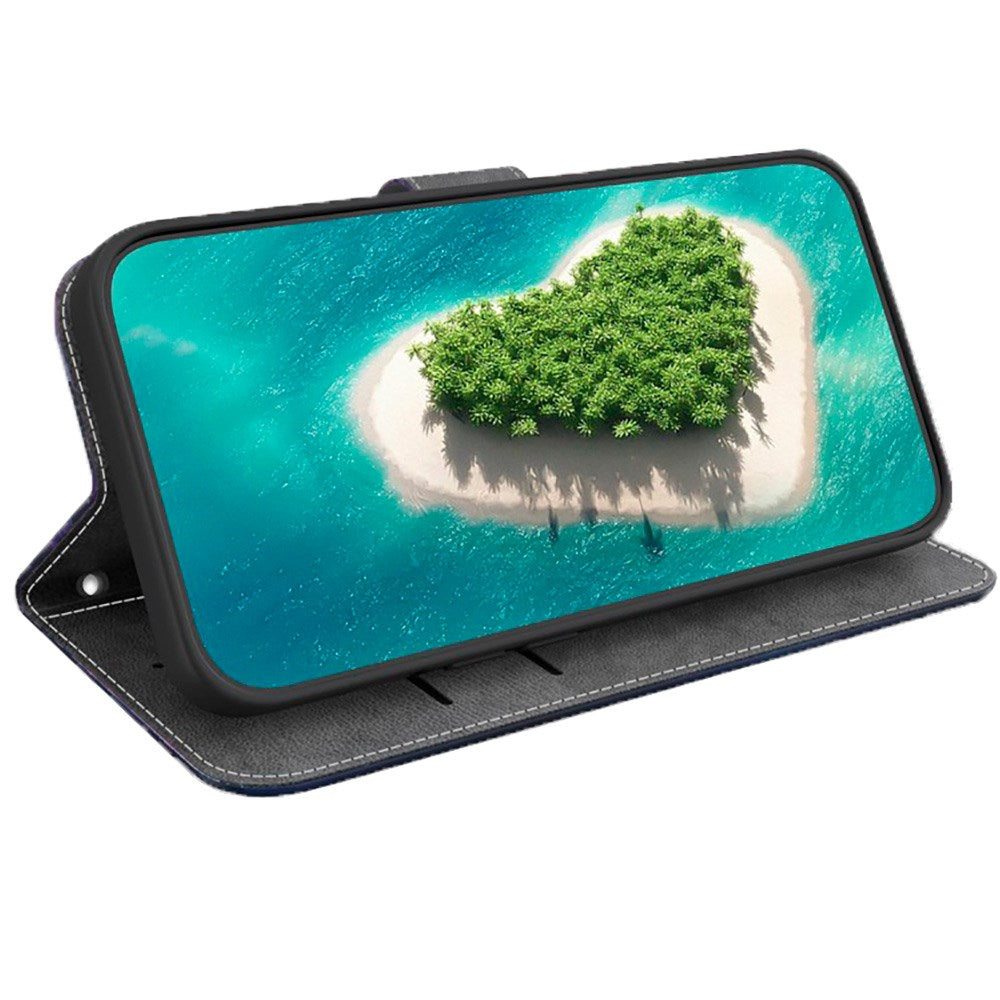 EIDERWOOD Motorola Moto G85 (5G) Læder Mobil Cover m. Pung & Strop - Lyserød Blomster