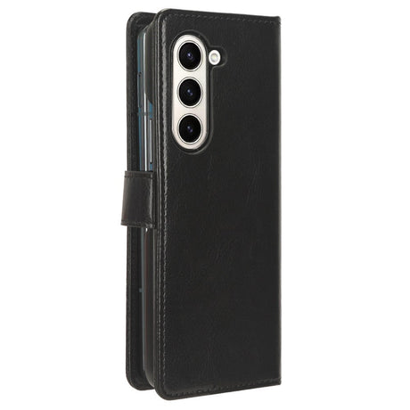 EIDERWOOD Samsung Galaxy Z Fold6 Læder Mobil Cover m. Pung & Strop - Sort