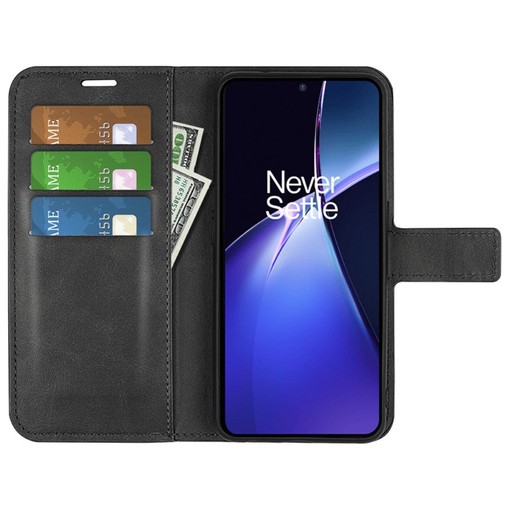 EIDERWOOD OnePlus Nord CE4 Lite (5G) Læder Mobil Cover m. Kortholder & Magnetisk Luk - Sort