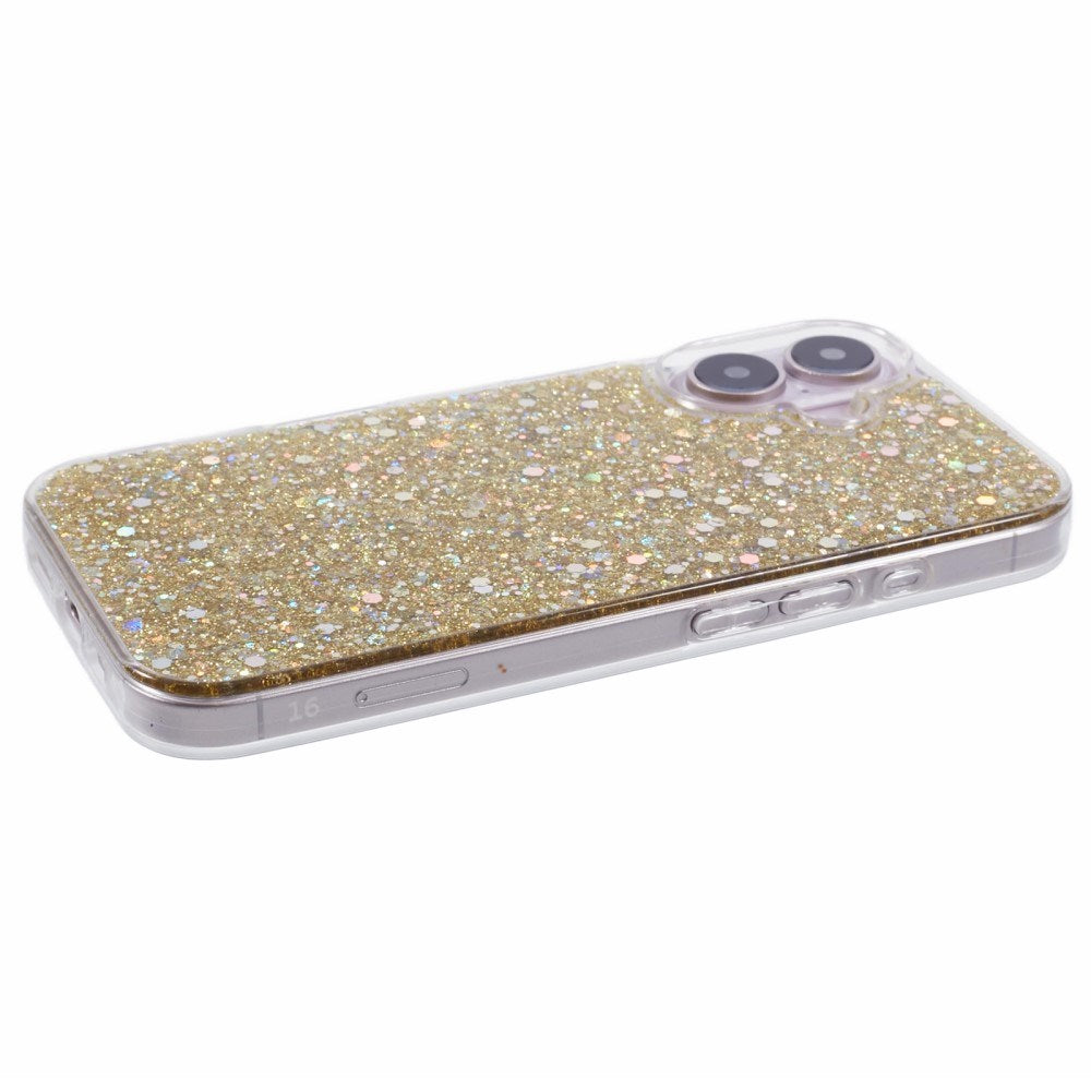 EIDERWOOD iPhone 16 Glitter Mobil Cover - Guld