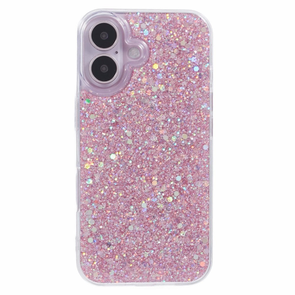 EIDERWOOD iPhone 16 Glitter Mobil Cover - Lyserød