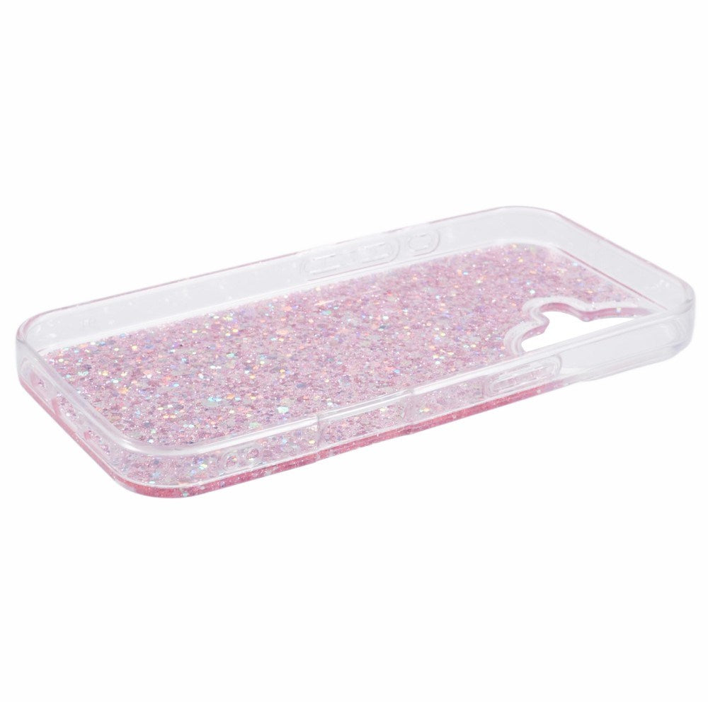 EIDERWOOD iPhone 16 Glitter Mobil Cover - Lyserød