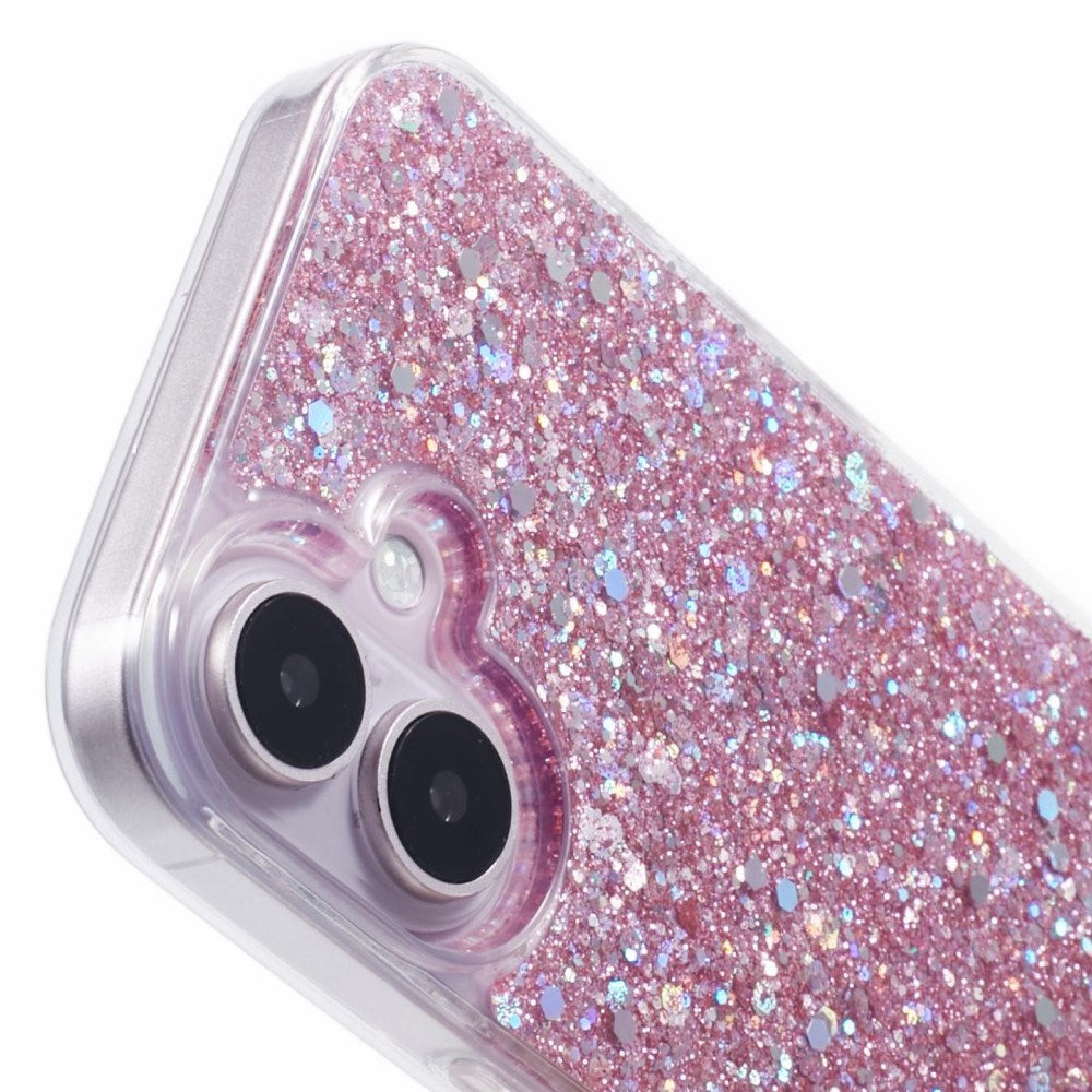EIDERWOOD iPhone 16 Glitter Mobil Cover - Lyserød